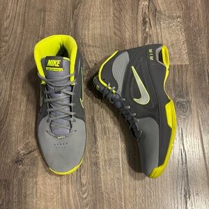 Nike Air Visi Pro 3 Hi-Top Basketball Shoes 10 Gray Lime Green 525745-004